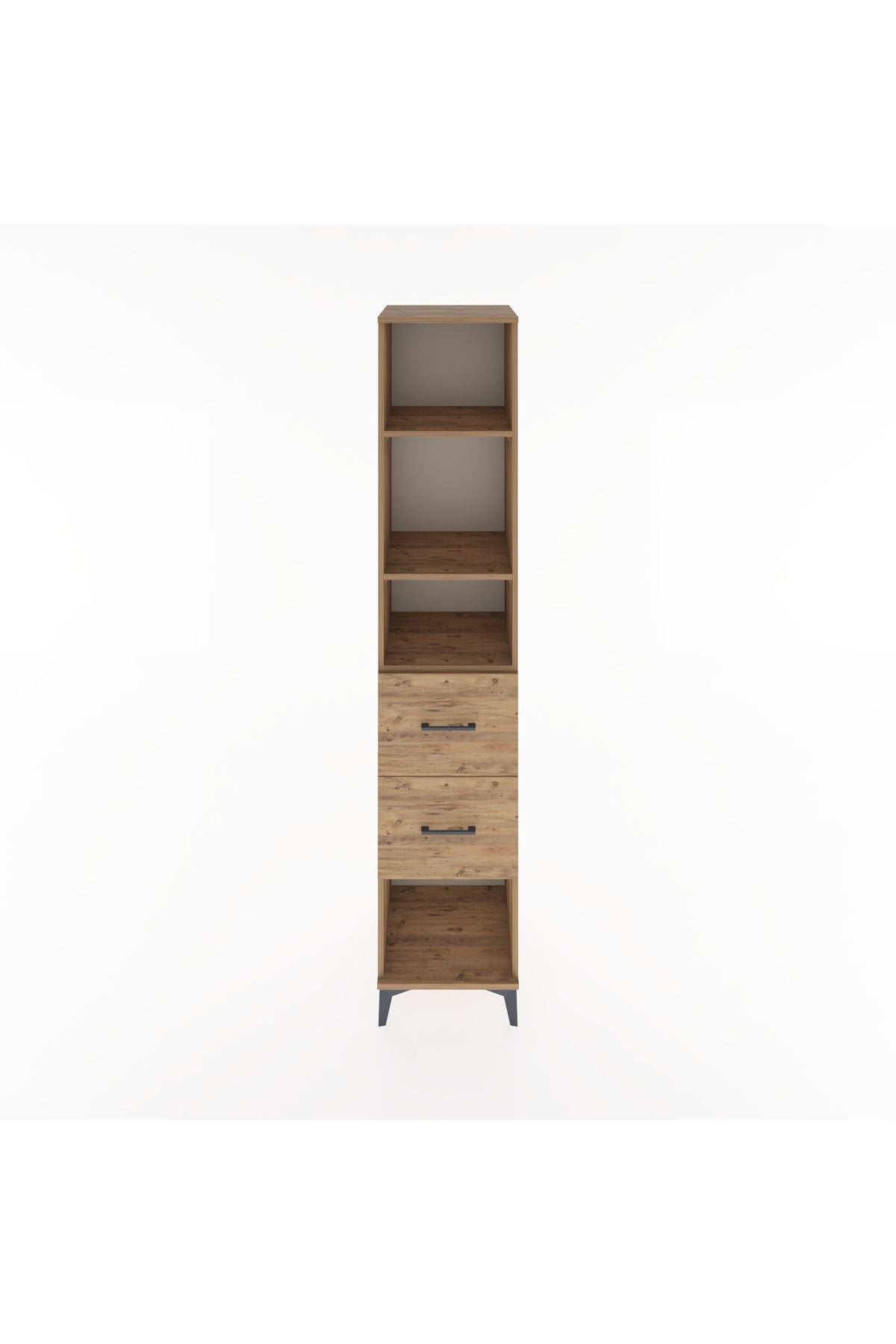 Hyperion Dolap 3 Raflı 2 Çekmeceli 44x44x221 Çam-Çam