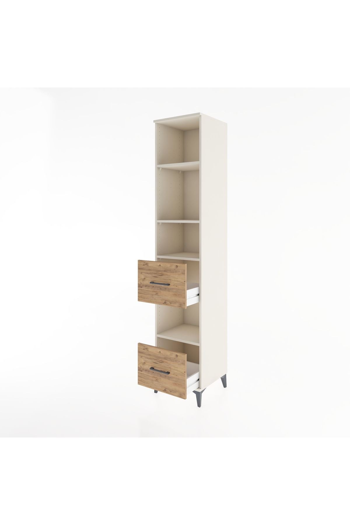 Hyperion Dolap 4 Raflı 2 Çekmeceli 44x44x221 - S61M150V3B