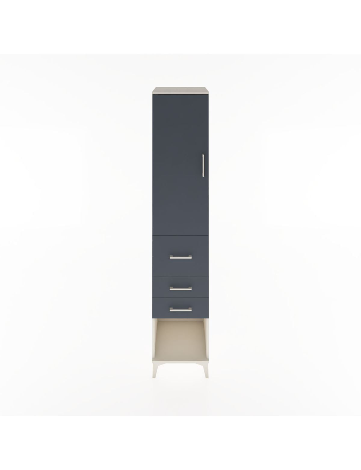 Hyperion Dolap 2 Raflı 3 Çekmeceli Tek Askılı 44x44x221 Aytaşı-Antrasit