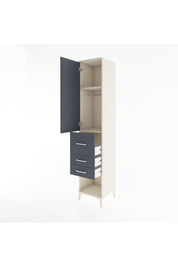 Hyperion Dolap 2 Raflı 3 Çekmeceli Tek Askılı 44x44x221 Aytaşı-Antrasit