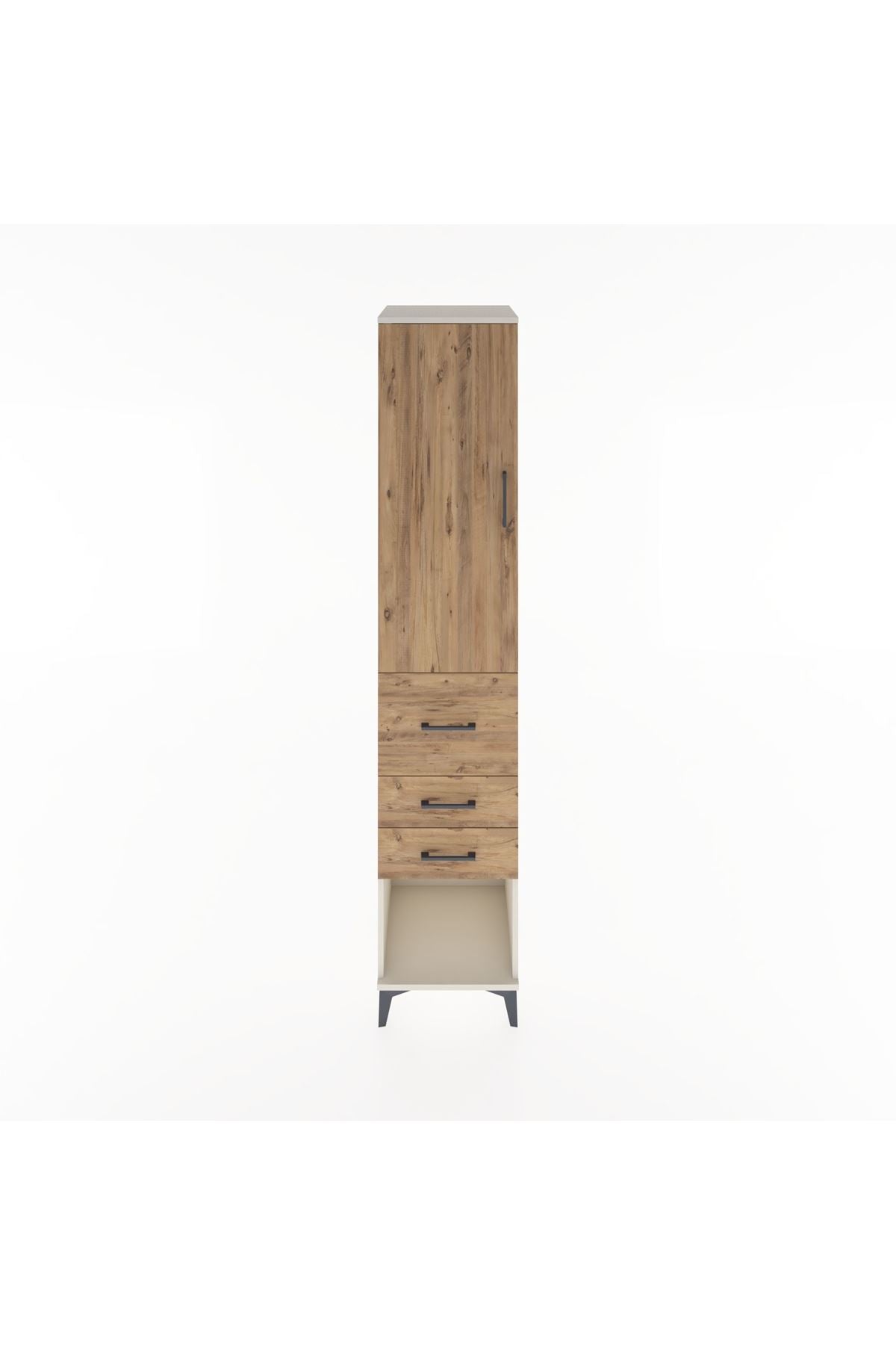 Hyperion Dolap 2 Raflı 3 Çekmeceli Tek Askılı 44x44x221 Aytaşı-Çam