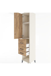 Hyperion Dolap 2 Raflı 3 Çekmeceli Tek Askılı 44x44x221 Aytaşı-Çam