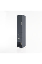 Hyperion Dolap 2 Raflı 3 Çekmeceli Tek Askılı 44x44x221 Antrasit-Antrasit