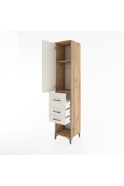 Hyperion Dolap 2 Raflı 3 Çekmeceli Tek Askılı 44x44x221 Çam-Aytaşı