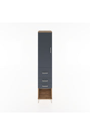 Hyperion Dolap 2 Raflı 3 Çekmeceli Tek Askılı 44x44x221 Çam-Antrasit