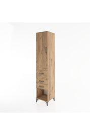 Hyperion Dolap 2 Raflı 3 Çekmeceli Tek Askılı 44x44x221 Çam-Çam