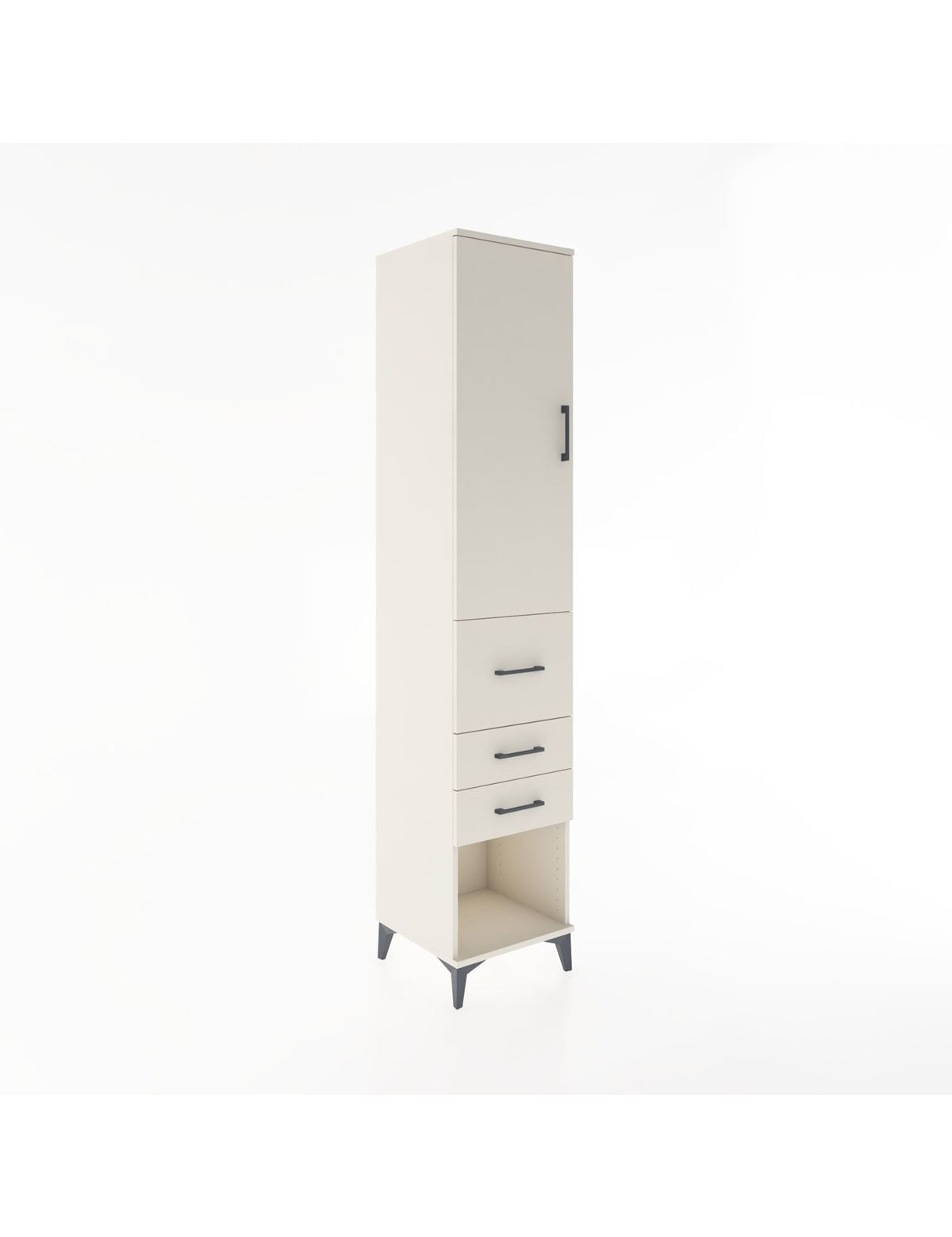 Hyperion Dolap 3 Raflı 3 Çekmeceli Tek Kapaklı 44x44x221 Aytaşı-Aytaşı