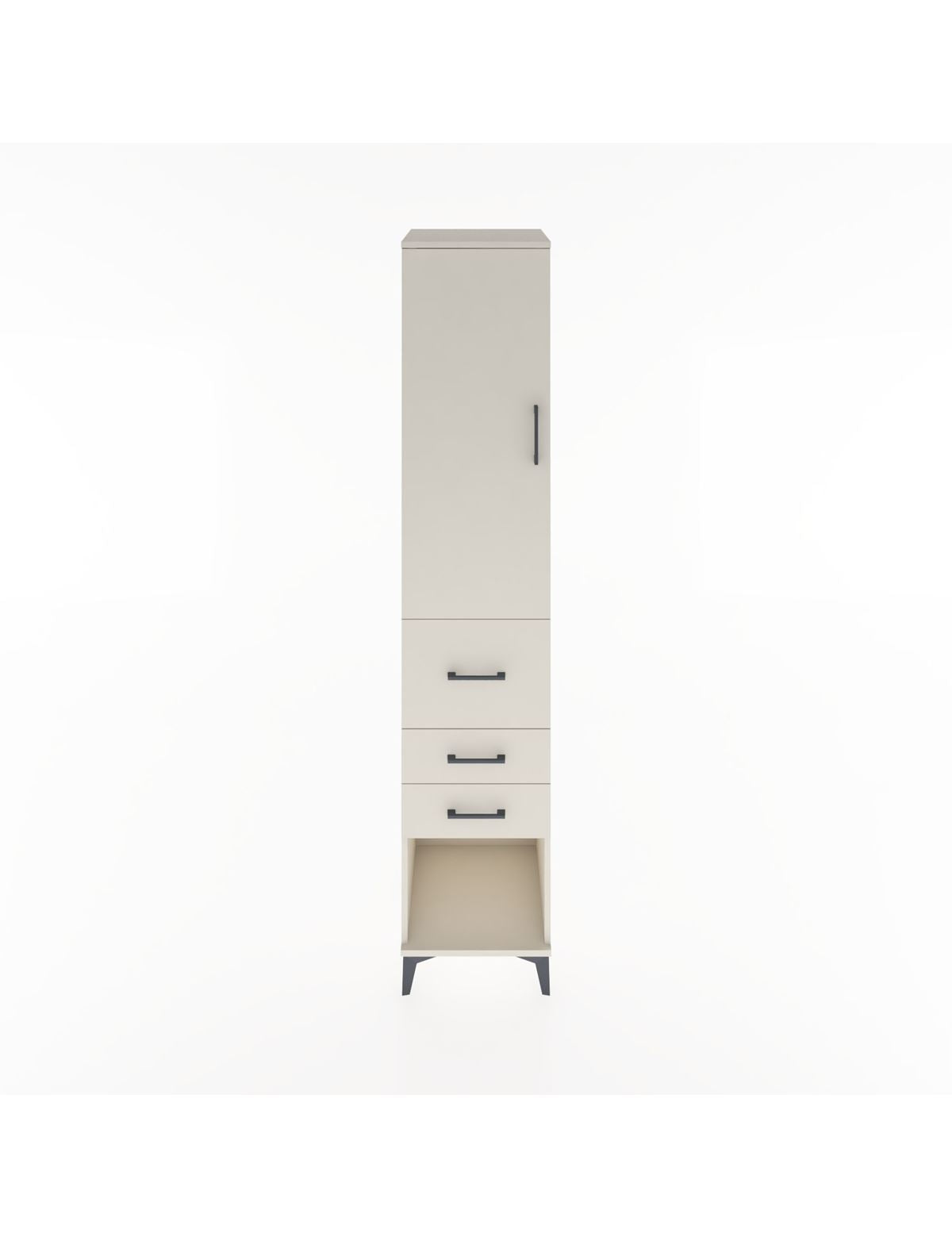 Hyperion Dolap 3 Raflı 3 Çekmeceli Tek Kapaklı 44x44x221 Aytaşı-Aytaşı