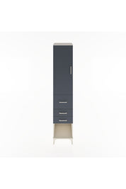 Hyperion Dolap 3 Raflı 3 Çekmeceli Tek Kapaklı 44x44x221 Aytaşı-Antrasit