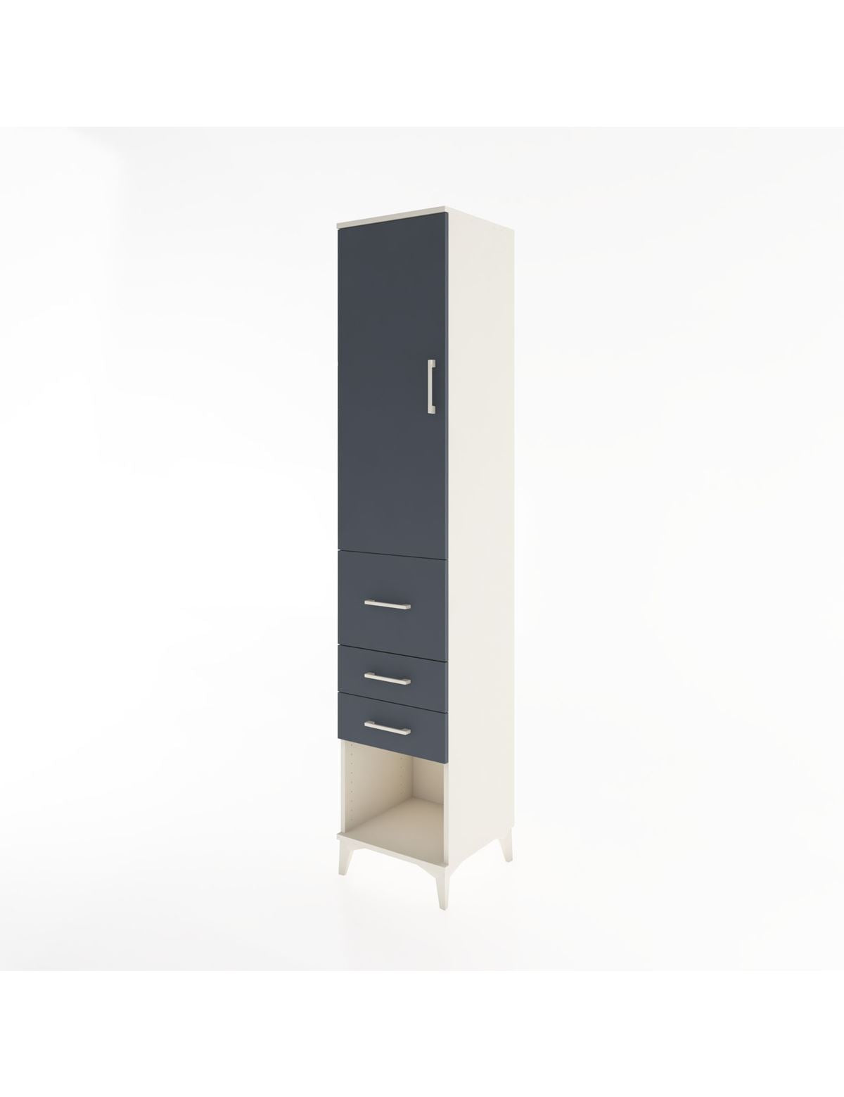Hyperion Dolap 3 Raflı 3 Çekmeceli Tek Kapaklı 44x44x221 - S61M152V2B