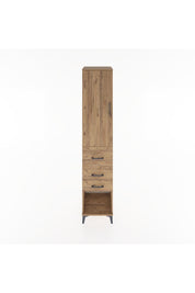 Hyperion Dolap 3 Raflı 3 Çekmeceli Tek Kapaklı 44x44x221 Çam-Çam