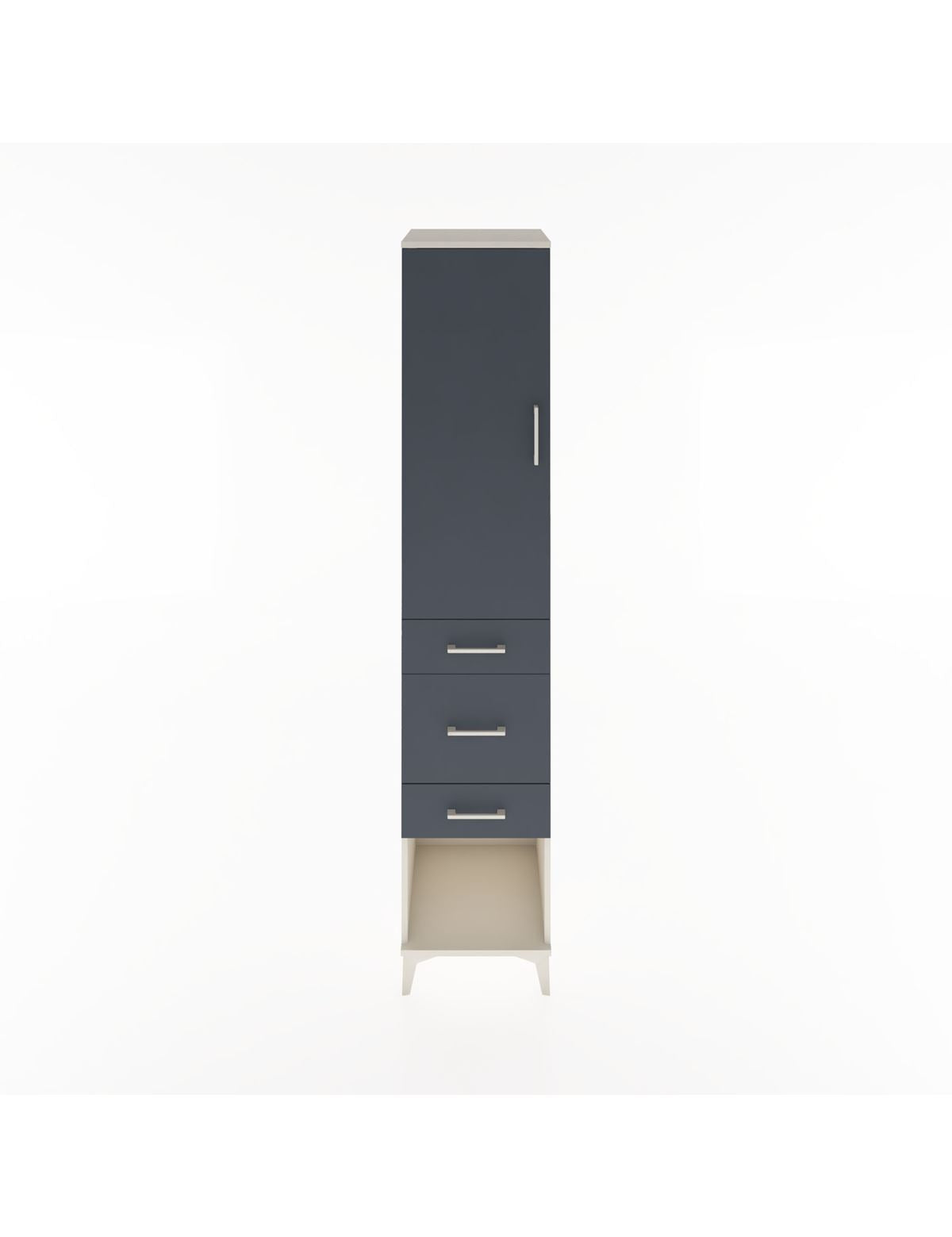 Hyperion Dolap 2 Raflı 3 Çekmeceli Tek Askılı 44x44x221 Aytaşı-Antrasit