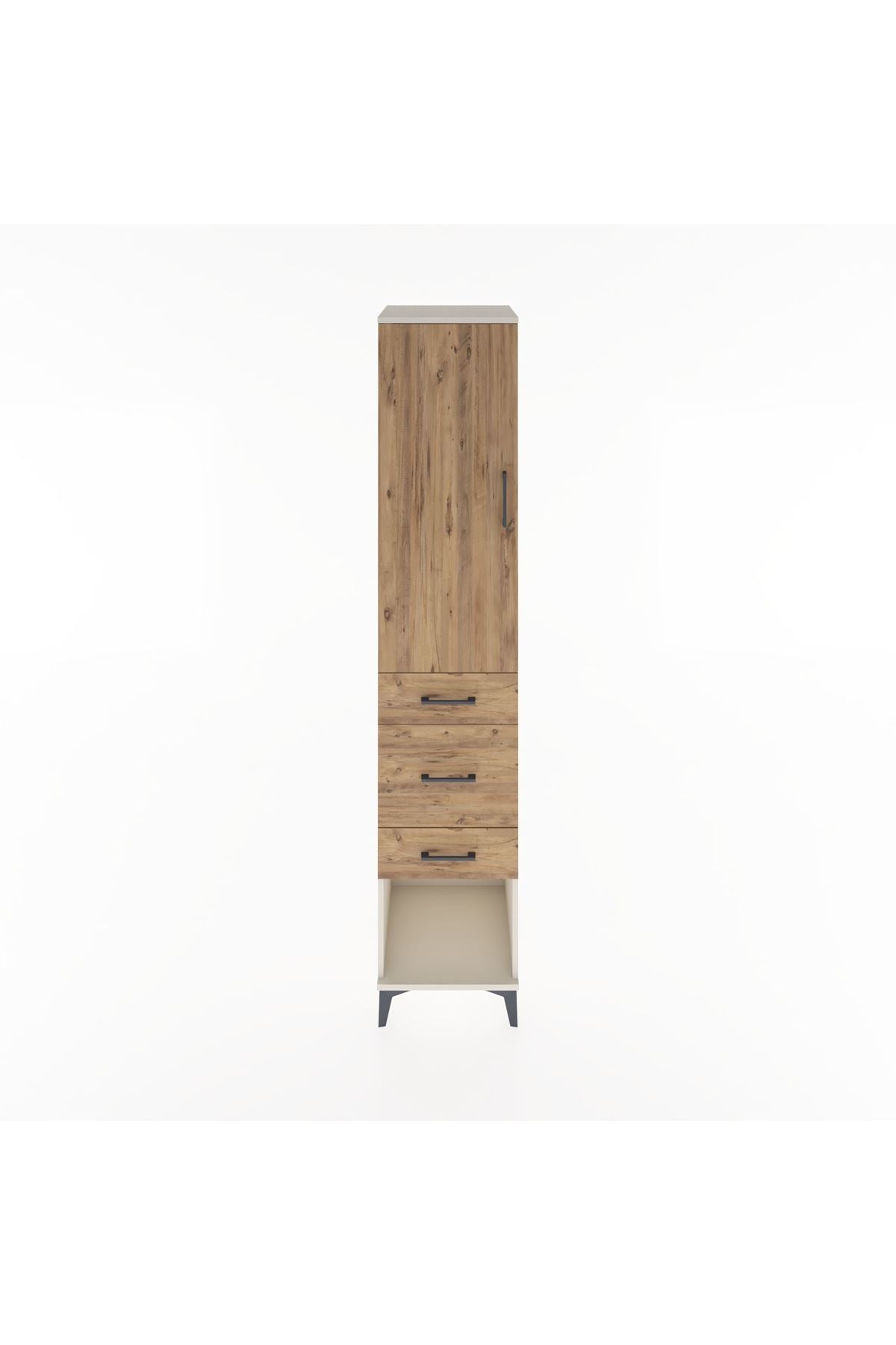 Hyperion Dolap 2 Raflı 3 Çekmeceli Tek Askılı 44x44x221 Aytaşı-Çam