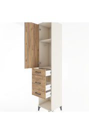 Hyperion Dolap 2 Raflı 3 Çekmeceli Tek Askılı 44x44x221 Aytaşı-Çam