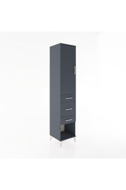 Hyperion Dolap 2 Raflı 3 Çekmeceli Tek Askılı 44x44x221 Antrasit-Antrasit