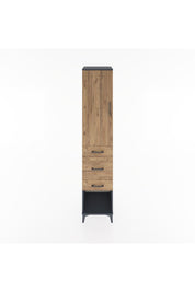 Hyperion Dolap 2 Raflı 3 Çekmeceli Tek Askılı 44x44x221 Antrasit-Çam