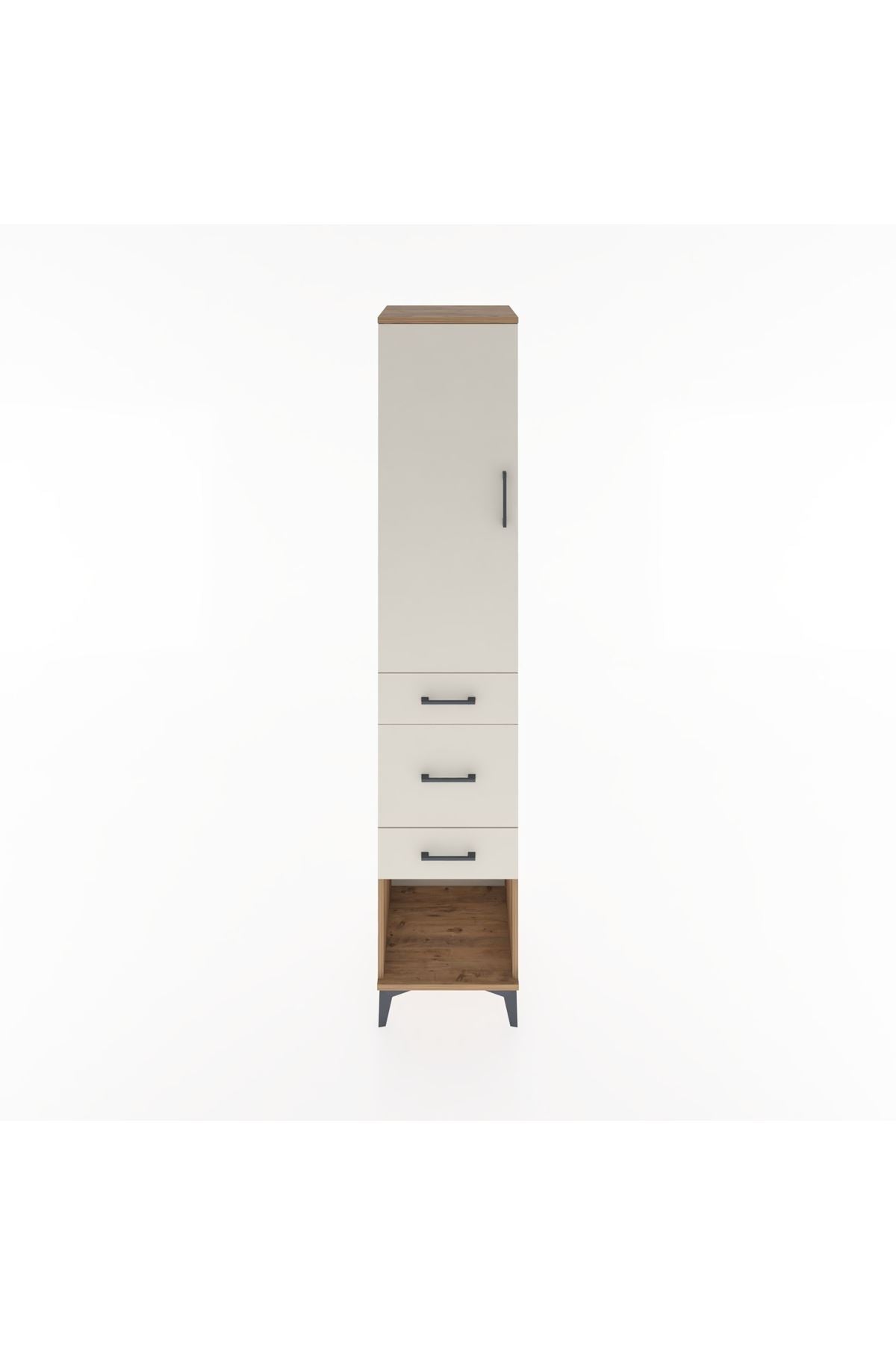 Hyperion Dolap 2 Raflı 3 Çekmeceli Tek Askılı 44x44x221 Çam-Aytaşı