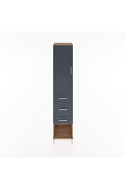 Hyperion Dolap 2 Raflı 3 Çekmeceli Tek Askılı 44x44x221 Çam-Antrasit