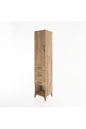 Hyperion Dolap 2 Raflı 3 Çekmeceli Tek Askılı 44x44x221 Çam-Çam