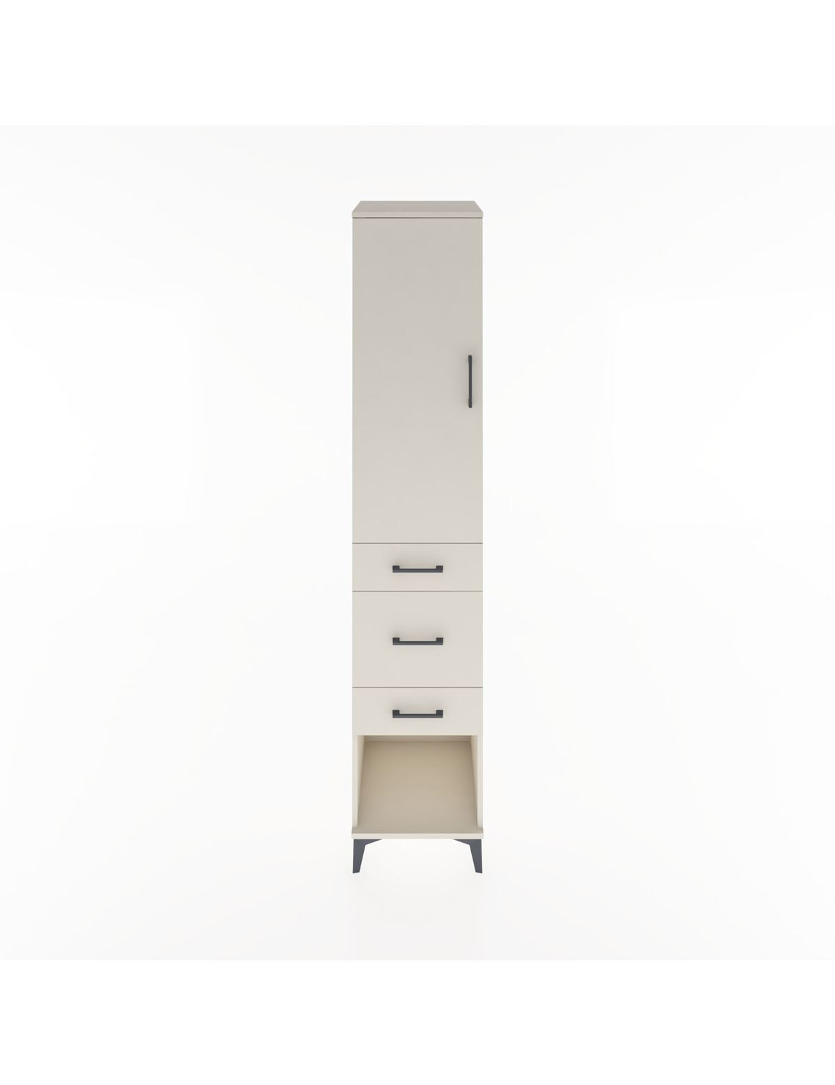 Hyperion Dolap 3 Raflı 3 Çekmeceli Tek Kapaklı 44x44x221 Aytaşı-Aytaşı