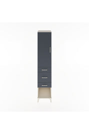 Hyperion Dolap 3 Raflı 3 Çekmeceli Tek Kapaklı 44x44x221 Aytaşı-Antrasit