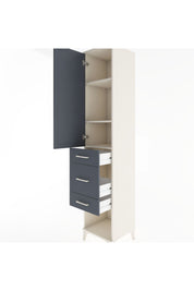 Hyperion Dolap 3 Raflı 3 Çekmeceli Tek Kapaklı 44x44x221 Aytaşı-Antrasit