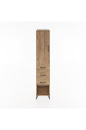 Hyperion Dolap 3 Raflı 3 Çekmeceli Tek Kapaklı 44x44x221 Çam-Çam