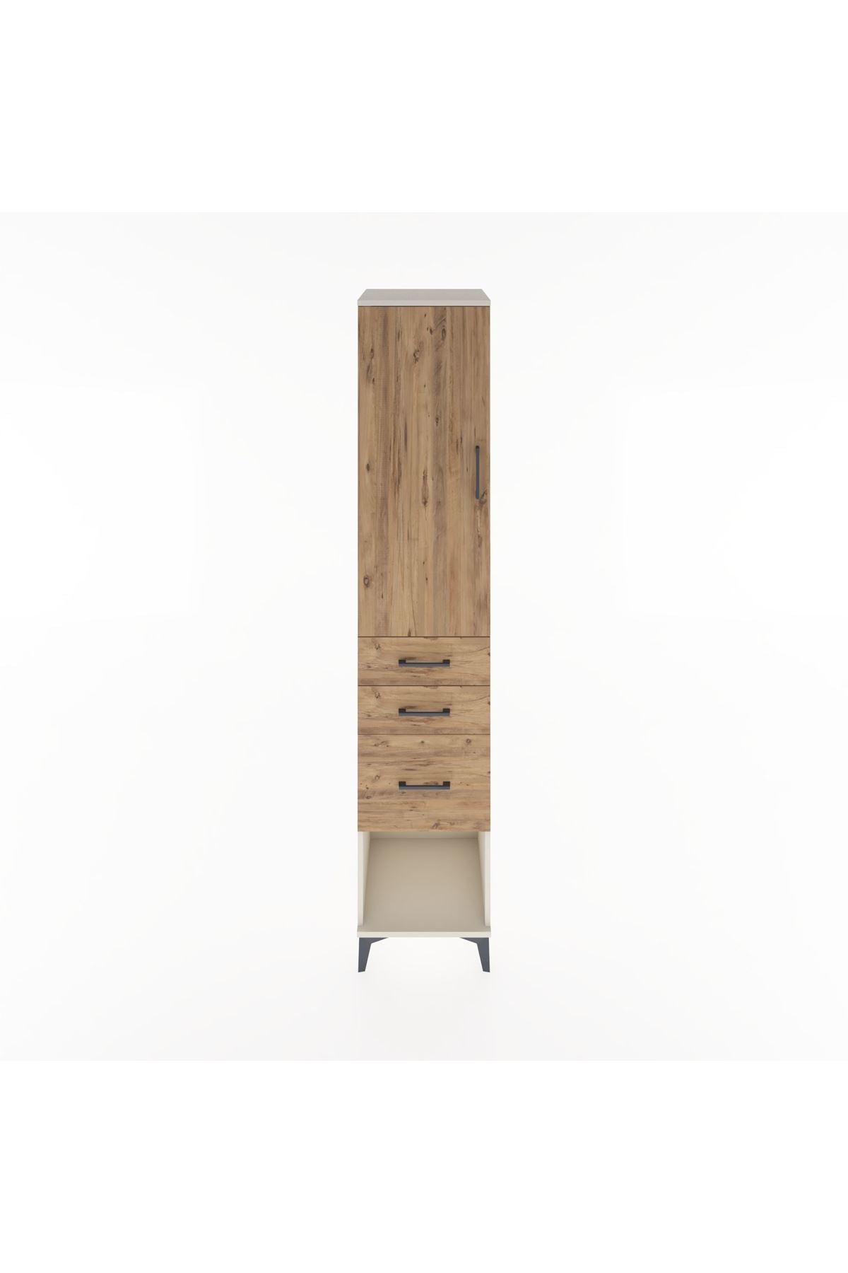 Hyperion Dolap 2 Raflı 3 Çekmeceli Tek Askılı 44x44x221 Aytaşı-Çam