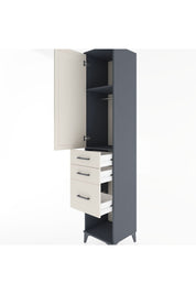 Hyperion Dolap 2 Raflı 3 Çekmeceli Tek Askılı 44x44x221 Antrasit-Aytaşı