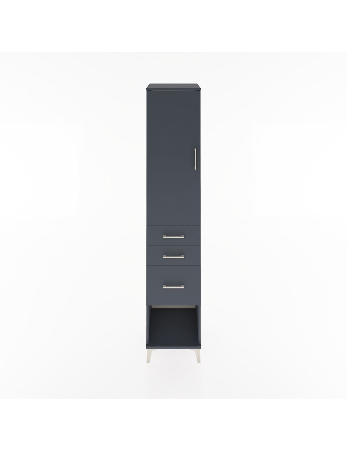 Hyperion Dolap 2 Raflı 3 Çekmeceli Tek Askılı 44x44x221 Antrasit-Antrasit