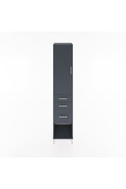 Hyperion Dolap 2 Raflı 3 Çekmeceli Tek Askılı 44x44x221 Antrasit-Antrasit