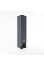 Hyperion Dolap 2 Raflı 3 Çekmeceli Tek Askılı 44x44x221 Antrasit-Antrasit