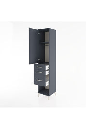 Hyperion Dolap 2 Raflı 3 Çekmeceli Tek Askılı 44x44x221 Antrasit-Antrasit