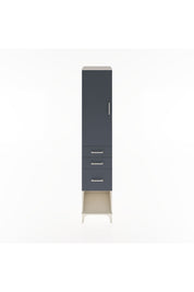 Hyperion Dolap 3 Raflı 3 Çekmeceli Tek Kapaklı 44x44x221 Aytaşı-Antrasit