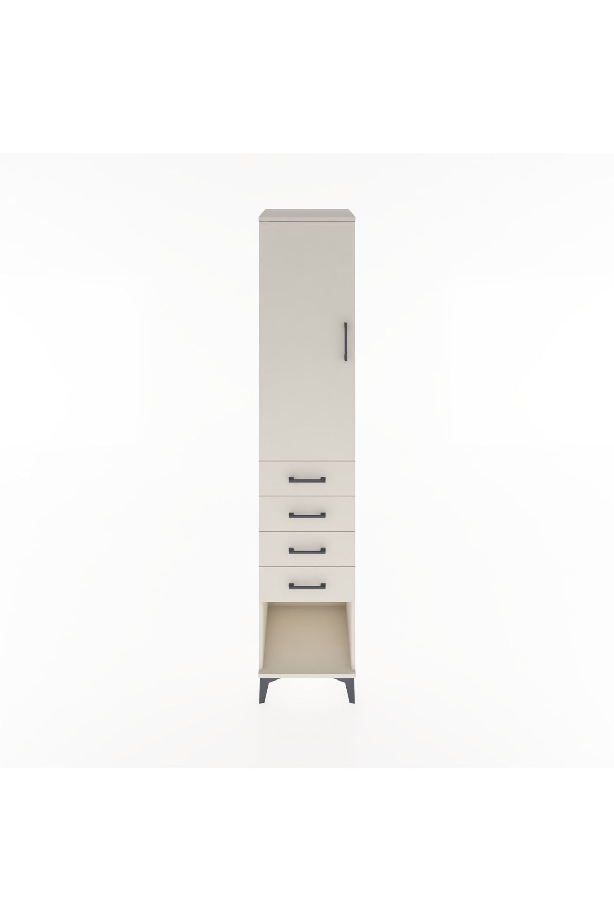 Hyperion Dolap 2 Raflı 4 Çekmeceli Tek Askılı 44x44x221 Aytaşı-Aytaşı