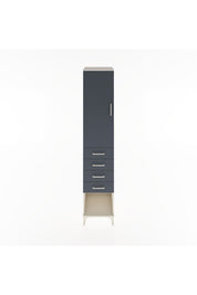 Hyperion Dolap 2 Raflı 4 Çekmeceli Tek Askılı 44x44x221 Aytaşı-Antrasit