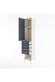 Hyperion Dolap 2 Raflı 4 Çekmeceli Tek Askılı 44x44x221 Aytaşı-Antrasit