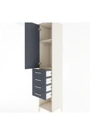 Hyperion Dolap 2 Raflı 4 Çekmeceli Tek Askılı 44x44x221 Aytaşı-Antrasit