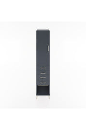Hyperion Dolap 2 Raflı 4 Çekmeceli Tek Askılı 44x44x221 Antrasit-Antrasit