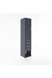 Hyperion Dolap 2 Raflı 4 Çekmeceli Tek Askılı 44x44x221 Antrasit-Antrasit