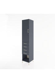 Hyperion Dolap 2 Raflı 4 Çekmeceli Tek Askılı 44x44x221 Antrasit-Antrasit