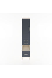 Hyperion Dolap 3 Raflı 3 Çekmeceli Tek Askılı 44x44x221 Aytaşı-Antrasit