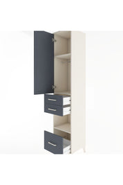 Hyperion Dolap 3 Raflı 3 Çekmeceli Tek Askılı 44x44x221 Aytaşı-Antrasit