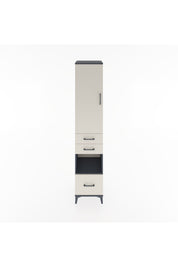 Hyperion Dolap 3 Raflı 3 Çekmeceli Tek Askılı 44x44x221 Antrasit-Aytaşı