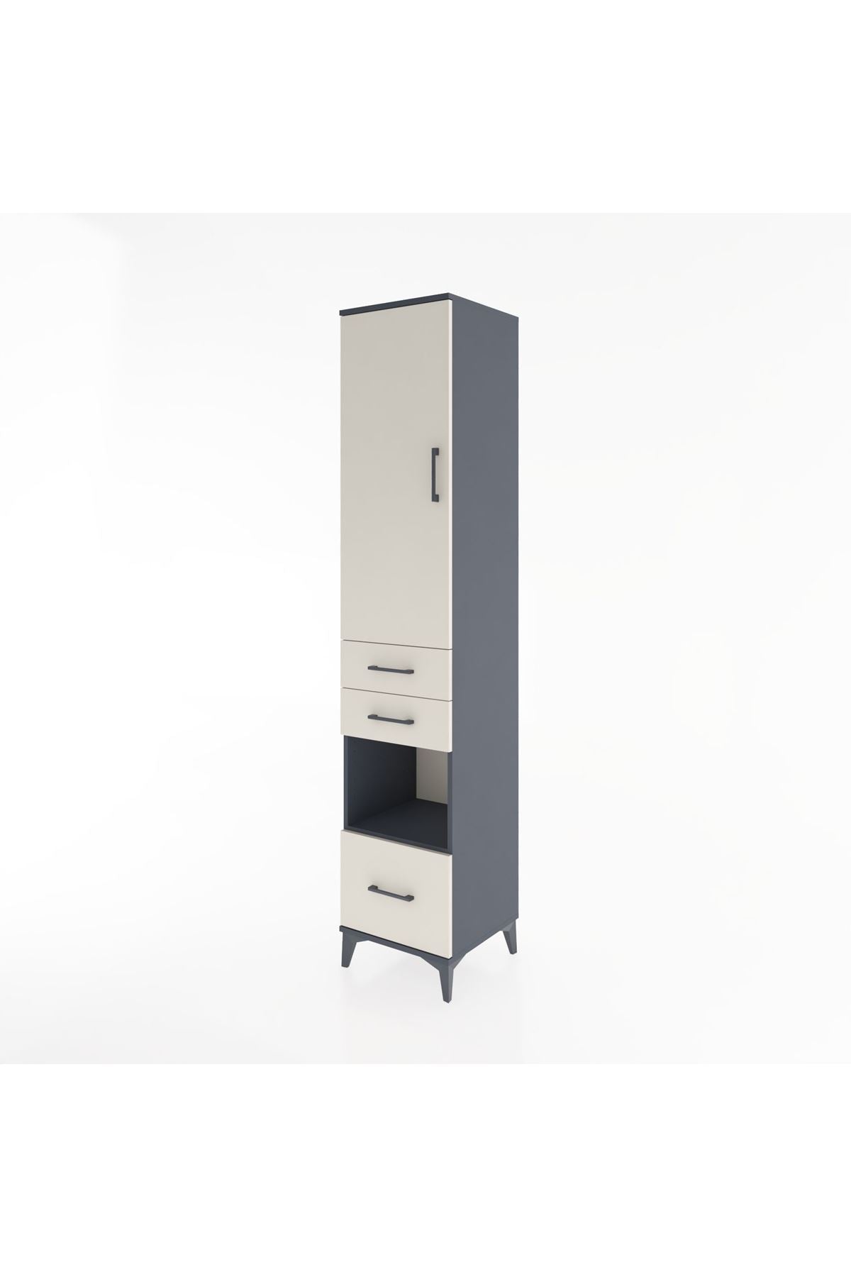 Hyperion Dolap 3 Raflı 3 Çekmeceli Tek Askılı 44x44x221 - S61M161V4B
