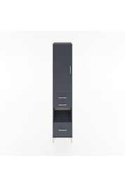 Hyperion Dolap 3 Raflı 3 Çekmeceli Tek Askılı 44x44x221 Antrasit-Antrasit