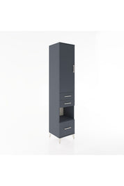 Hyperion Dolap 3 Raflı 3 Çekmeceli Tek Askılı 44x44x221 Antrasit-Antrasit