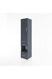 Hyperion Dolap 3 Raflı 3 Çekmeceli Tek Askılı 44x44x221 Antrasit-Antrasit