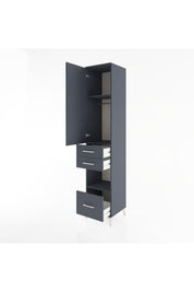 Hyperion Dolap 3 Raflı 3 Çekmeceli Tek Askılı 44x44x221 Antrasit-Antrasit