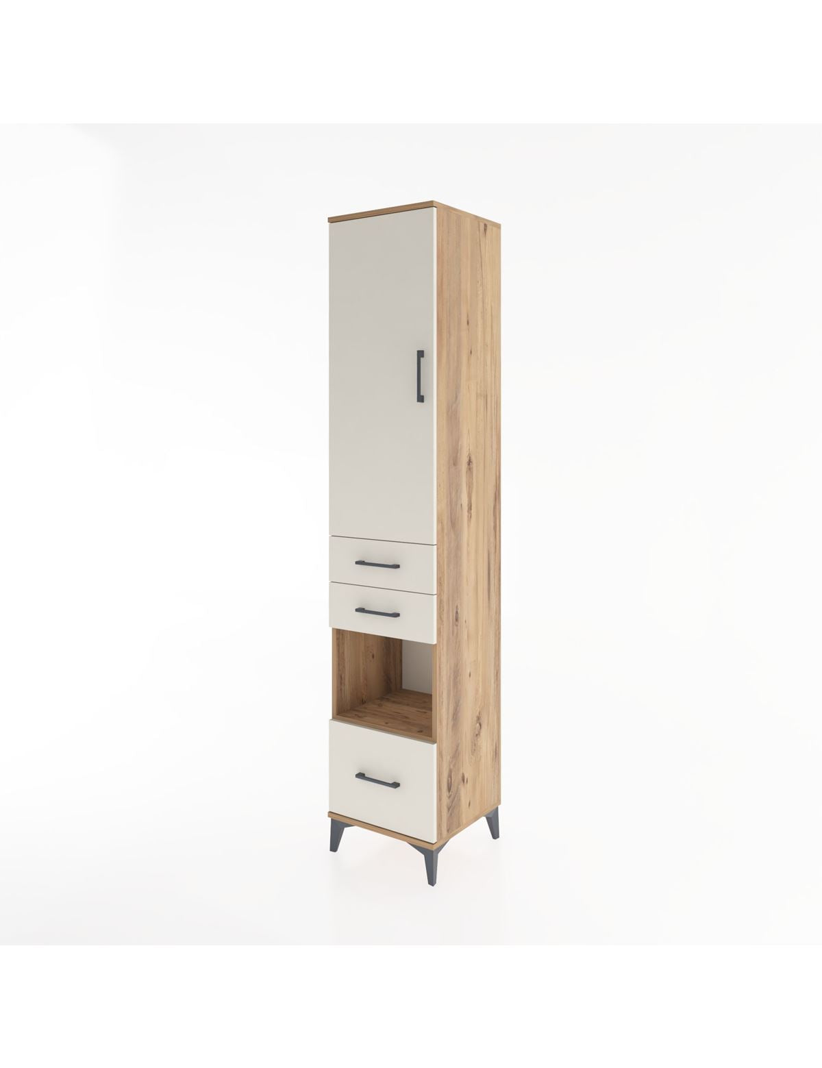 Hyperion Dolap 3 Raflı 3 Çekmeceli Tek Askılı 44x44x221 - S61M161V7B